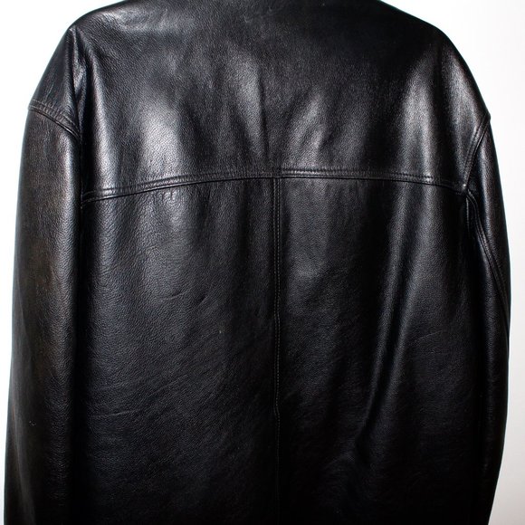Vintage 90s J. Crew Boxy Leather Jacket - Picture 13 of 16